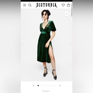 Zarina Velour Applique Midi Wrap Dress